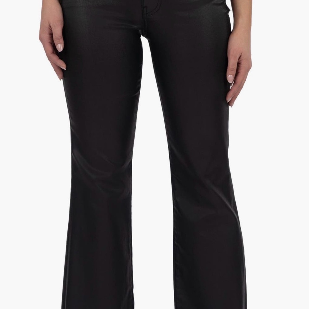 Kut from the Kloth Kelsey Coated Black Ankle Jeans